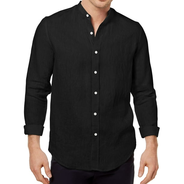 Download Tasso Elba - Tasso Elba Men's Long Sleeve Band-Collar ...