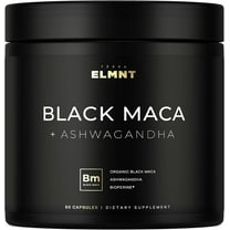 40,000mg 40:1 Organic Black Maca Root for Men + Ashwagandha, 100% Pure Peruvian Maca Powder Capsules