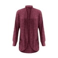 thumbnail image 6 of Qwertyu Womens Long Cardigan Lightweight Sweater Open Front Long Sleeve Cardigans with Pockets 2025 Wine L, 6 of 7