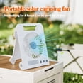 thumbnail image 4 of Ventilador Solar Plegable Portátil con Linterna LED para Camping, Tiendas de Campaña, Pesca, Playa, Coche y Actividades Al Aire Libre en Casa, Color Negro., 4 of 10
