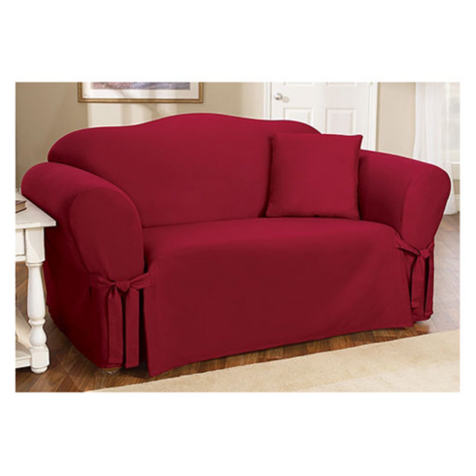 Sure Fit Cotton Duck Loveseat Slipcover - image 2 of 2