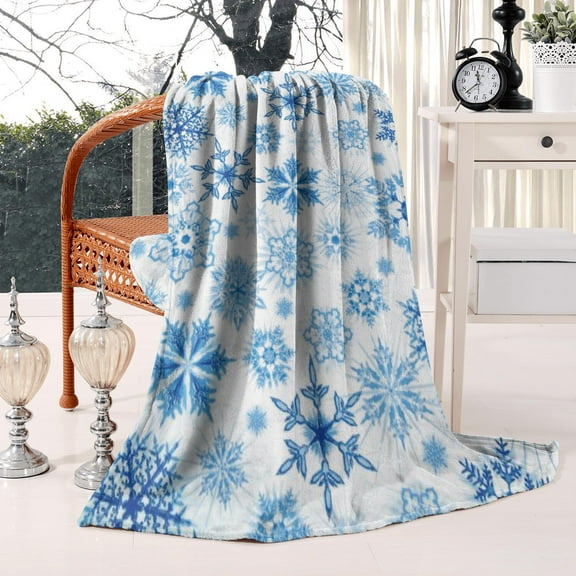 Scandinavian Christmas Throw Blanket, Buffalo Check Flannel 50x60 Inch - Modern Holiday Plush for Sofa, Farmhouse Living Room Decor