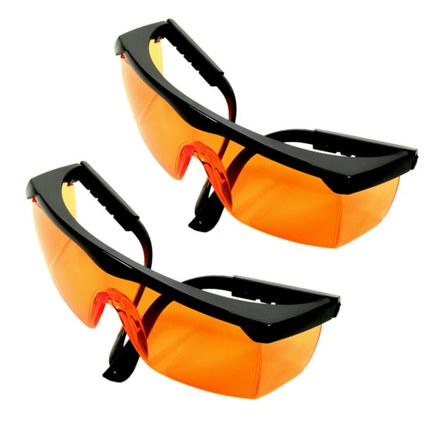 HQRP 2pack Orange Lenses UV Protection Safety Glasses for Yard work