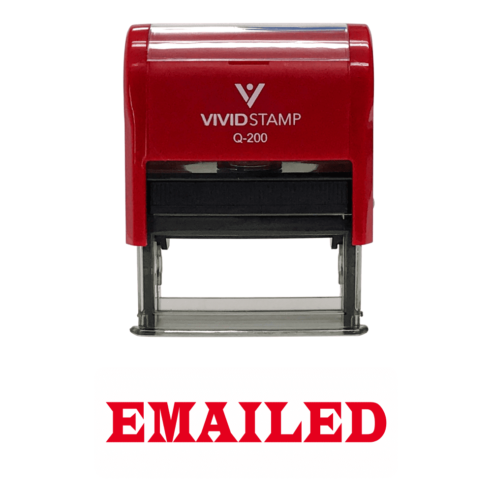 EMAILED Office SelfInking Office Rubber Stamp (Red) Medium Walmart