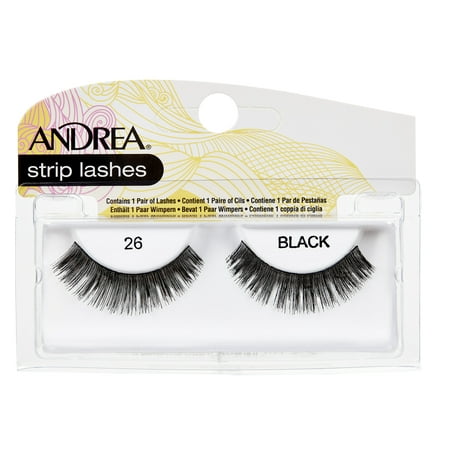 Andrea False Eyelashes, Black, 26, 1 Pair (Best False Eyelashes For Everyday)