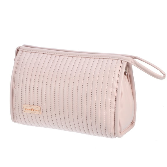 Vocoste PU Leather Makeup Bag Large Makeup Bag Make Up Brush Organizer Bag Toiletry Bag for Women Pink
