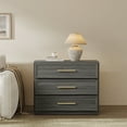 thumbnail image 7 of SICOTAS 31.3" W Oversized 3 Drawer Nightstand Set of 2 with Large Storage Space & Gold Handles, Farmhouse Bedside Table for Bedroom, End Tables for Living Room Entryway, Grey, 7 of 7
