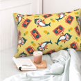 thumbnail image 4 of Kdxio Cotton Pillow Cases 20"x30" Pillowcases,Soft and Breathable Bedroom Pillow Cases-Pineapples Sharks In Hawaiian-No Pillow Core, 4 of 5
