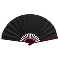 thumbnail image 3 of Opvise Folding Fan Smooth Opening Solid Color Decorative Bamboo Frame 10 Inches Chinese Style Handheld DIY Blank Fan Home Decor Black, 3 of 8