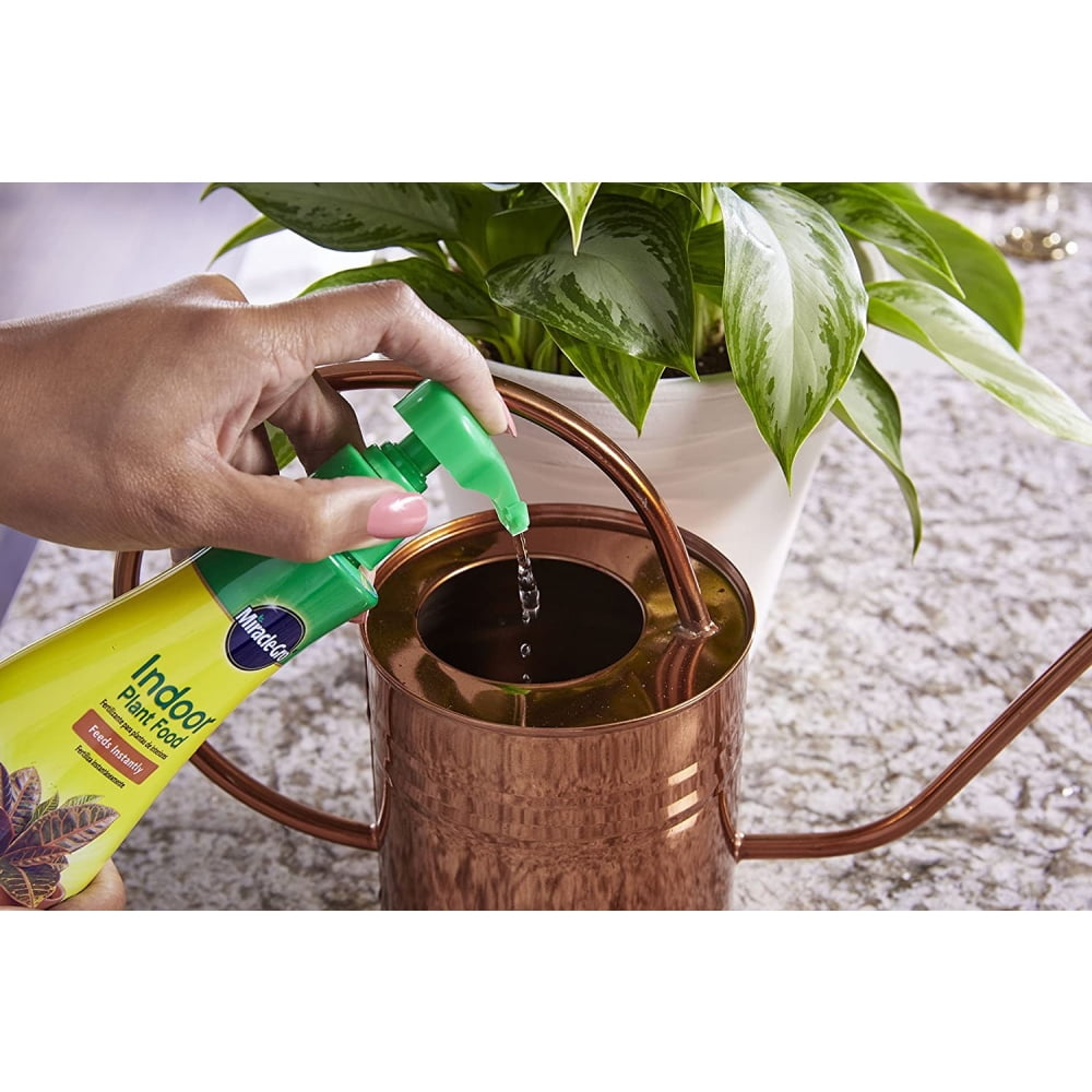 Miracle Gro Indoor Plant Food Fertilizer Feeds Instantly 8 oz Liquid Pump, 3-Pack