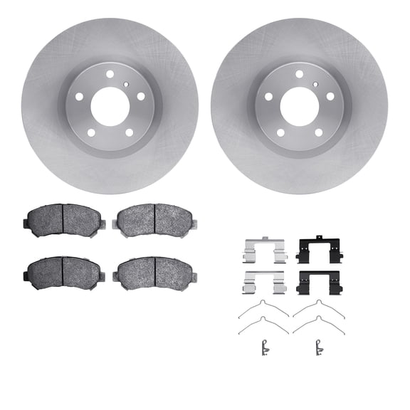 Dynamic Friction Company Front Brake Rotors with 5000 Advanced Brake Pads includes Hardware 6512-67347