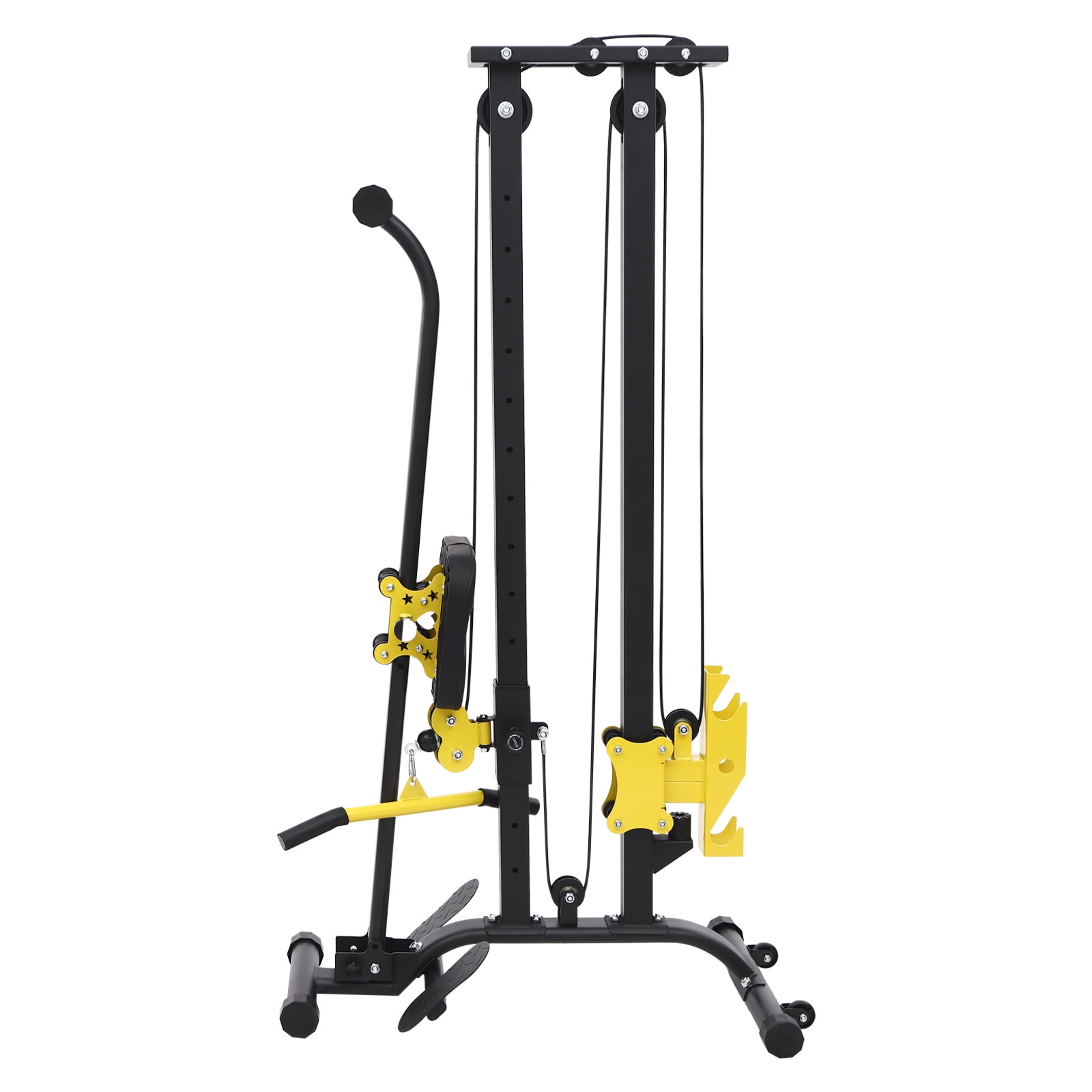 ToppiJoy Multifunctional Fitness Rack Power Cage Multi-Function Power Rack Adjustable Heavy Duty Strength Training Fitness Equipment for Home Gym Black