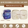 thumbnail image 5 of FOR U DESIGNS Galaxy Dragonfly Pattern Bible Cover for Women Men Multifunctional Church Bag Bible Protective Bag Handbag Christian Bible Accessories Christian Gifts, 5 of 7