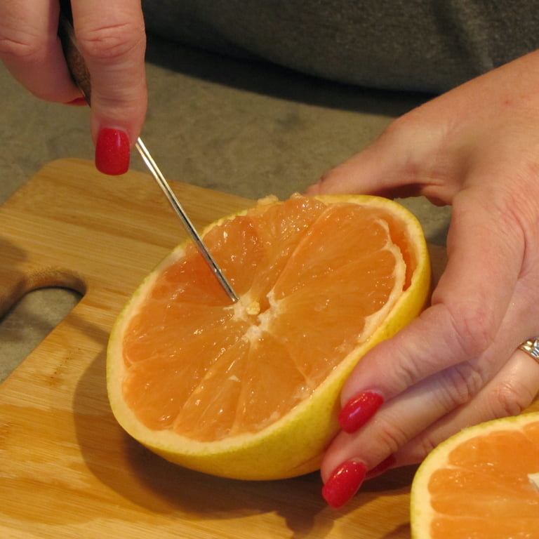 Better Houseware Grapefruit Knife curved serrated Stainless Steel Knife  w/Nylon Handle, Serrated Edge grapefruit peeler knife, kiwi knife, lemon