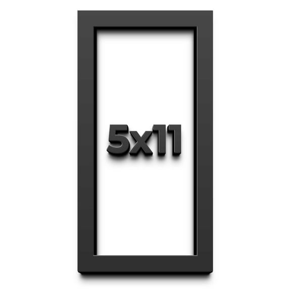 5x11 In Shadow Box Frame Black | 1 inches Deep Real Wood Contemporary Shadowbox Display Frame | UV