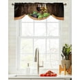 thumbnail image 3 of Red Wine Glass Window Valance Curtain Kitchen Cafe Short Curtains Living Room Tie-Up Valance Curtain, 3 of 6