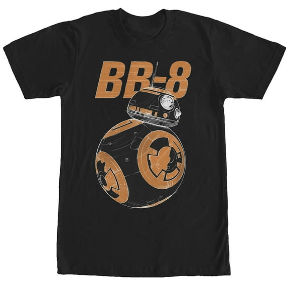 Men's Star Wars The Force Awakens BB-8 On the Move Graphic Tee Black Small