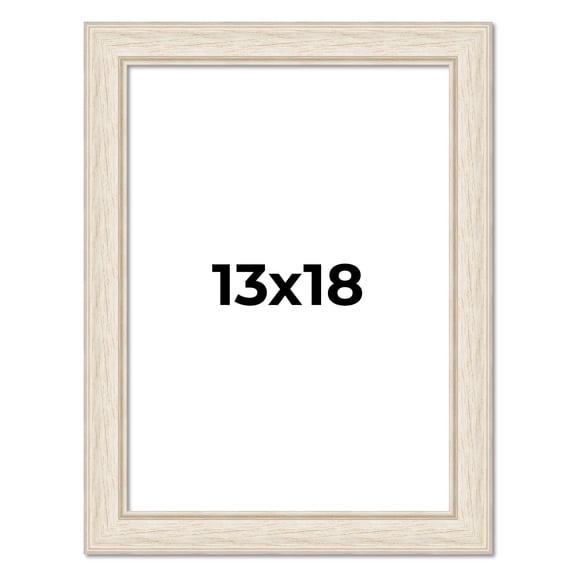 13x18 Frame White Real Wood Picture Frame Width 1.75 inches | Interior Frame Depth 0.5 inches |
