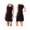 thumbnail image 3 of Womens Pleated Front Tank Dresses Fashion Summer Sleeveless Pockets Sundress Casual Summer Black S, 3 of 7