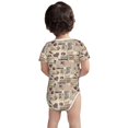 thumbnail image 5 of Daiia Abstract Coffee Printed Unisex-Baby Short Sleeve Onesies Bodysuits Baby Climbing Clothes Soft and Comfortable Romper with Expandable Shoulder Design-12 Months, 5 of 8