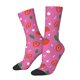thumbnail image 1 of Fotbe Strawberry Floral Calcetas Largas con Estampado para Hombre y Mujer – Calcetas de Compresión Transpirables y Elásticas, Viajar y Uso Diario Talla 5-11, 1 of 6