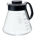 thumbnail image 1 of Hario V60 Glass Range Coffee Server Pour Over Carafe Microwave Safe 800mL, Black, 1 of 5