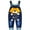 Blue-6032, variant on KIDSCOOL SPACE Baby 3D Bunny Cartoon Soft Cotton Knitted Jeans Overalls,3-6 Months