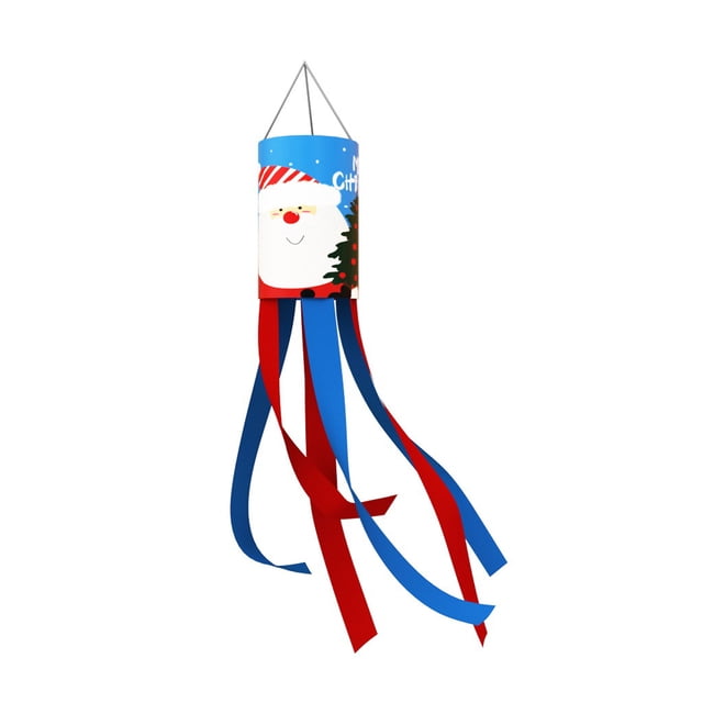 Inteprter Bandera de tubo de viento de tráquea navideña, borlas largas, bonita celebración festiva, decoración de patio escolar, adornos tipo 3 Type3 NO3 Inteprter HA065407-03