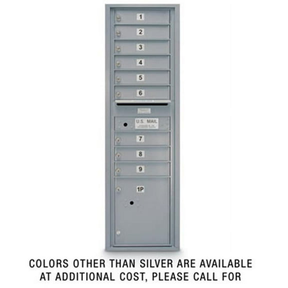 Postal Products Unlimited N1029416GLD 9 Door Standard 4C Mailbox with 1 Parcel Door - Gold