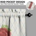 thumbnail image 3 of Kitchen Window Curtains over Sink Pioneer Small Window Treatment White Cafe Short Curtains for Bathroom Tier Drapes 27.5x36inch, 3 of 4