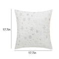 thumbnail image 2 of Nkmbld Christmas Pillow Covers Decoration Soft Fuzzy Decorative Pillows Covers with Snowflake Glitter Printed Pillowcases for Sofa, Couch, Bed and Car, White, 2 of 8