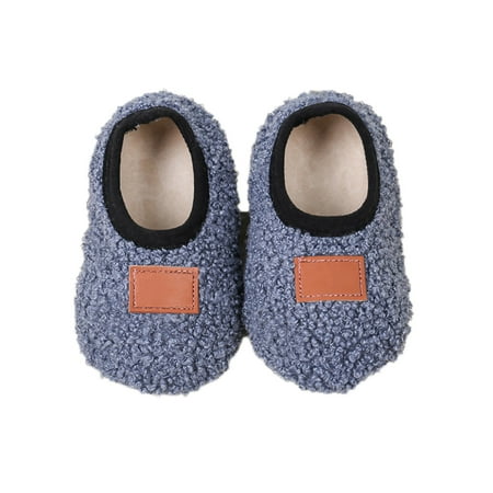 

Fangasis Infants Sock Slipper Cartoon Baby Shoe Soft Sole Floor Slippers Toddlers Kids Socks Training Non-slip First Walkers Walking Shoes Blue 8C