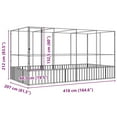 thumbnail image 2 of vidaXL Aviary with Extension Silver 164.6"x81.5"x83.5" Steel, 2 of 7