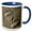 Blue/White, variant on 3drose, Footprints of Adult Coastal Grizzly Bear, Lake Clark Np, Alaska., 11oz Two-tone Red Mug