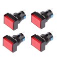 thumbnail image 1 of Interruptor de circuito eléctrico con botón pulsador de automático momentáneo rojo 250V 4 paquetes Cola interruptor de botón LED, 1 of 8