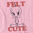 thumbnail image 2 of Looney Tunes Felt Cute Women's T Shirt, Pink, 2X-Large, 2 of 6