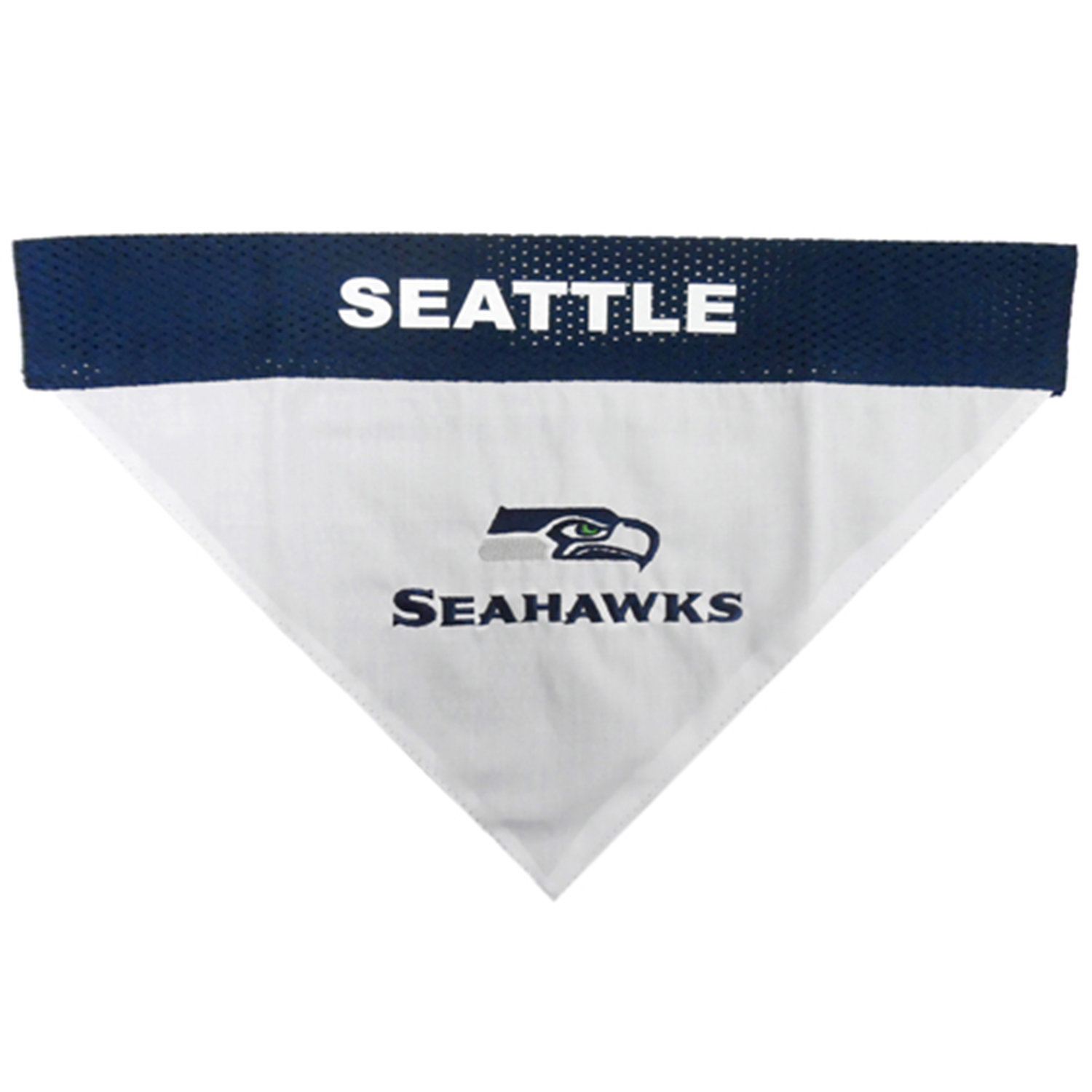Pets First Nfl Seattle Seahawks Reversible Bandana -Home & Away Mesh & Premium Embroidery For Dogs & Cats