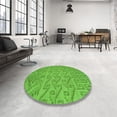 thumbnail image 4 of Ahgly Company Machine Washable Indoor Rectangle Transitional Dark Lime Green Area Rugs, 2' x 3', 4 of 7