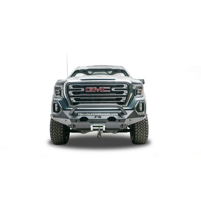 Fab Fours Bumper GS19-X3952-1 Matrix Series; One Piece Design; Direct Fit; Mounting Hardware Included; With Pre-Runner Guard; With D-Ring Mounts; With Center 30 Inch Light Bar Mount