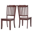 thumbnail image 2 of Weston Home Farmhouse Slat Back Wood Dining Chairs, Set of 2, Antique Berry Red Finish, 2 of 8