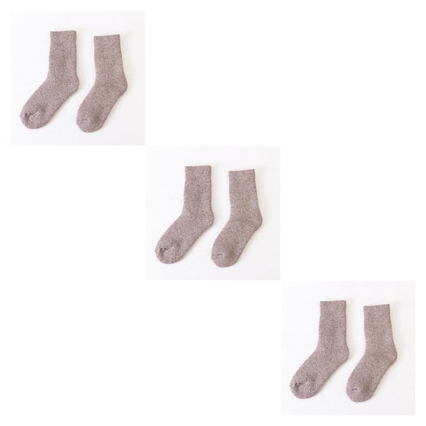 Inteprter 1 par de calcetines de Cachemira cálido Terry calcetín grueso sólido equipo que absorbe el sudor invierno hombres regalo de Navidad Type1 NO1