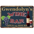 thumbnail image 1 of Gwendolyn's Green Wine Bar Sign Wall Decor 16 x 24 Matte Finish Metal 116240043959, 1 of 1