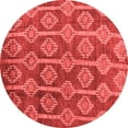 thumbnail image 1 of Ahgly Company Indoor Round Abstract Red Modern Area Rugs, 6' Round, 1 of 4
