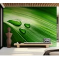 thumbnail image 6 of Tiptophomedecor Abstract Wallpaper Wall Mural - Leaf And Three Drops Of Water, 6 of 6