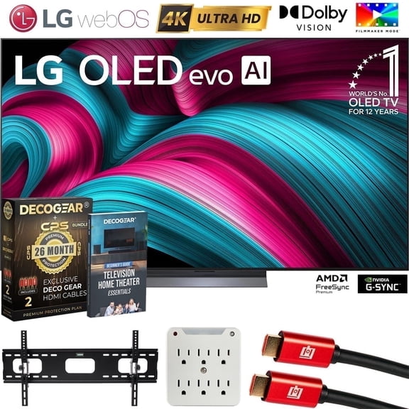 LG C5 OLED Evo 77" 4K UHD OLED Television with CPS Exclusive 26 Month Protection and 2x HDMI Cable, 2025