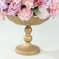 thumbnail image 2 of BalsaCircle 4 Gold Metal Compote Pedestal Bowl Flower Vases in Vintage Floral Pattern Party Events Decorations, 2 of 8