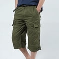 thumbnail image 2 of YUELONGHU Men's Casual Cargo Pants Cargo Pants for Men Baggy Hiking Shorts with Belt Men's Cargo Casual Outdoor Stretchy Lightweight Summer Shorts with Pockets L, 2 of 8
