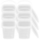 thumbnail image 2 of 6 Pcs White Storage Bin Ice Cream Freezer Storage Ice Storage Bucket Lid Halloween Candy Bucket Plastic Pail Container, 2 of 2