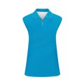 thumbnail image 4 of Women's Tank Tops Half Zip V Neck Summer Sports Breathable Mesh Sleeveless Shirts Casual Loose Fit Blouses (L, Sky Blue), 4 of 6