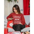 thumbnail image 4 of Meeowee Cat Sweatshirt Women Teen Girls Snowflake Ugly Christmas Sweater Style XX-Large Red, 4 of 5